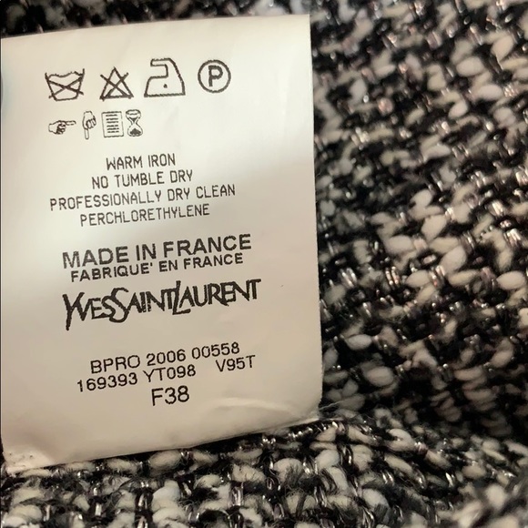 Black and white Yves Saint Laurent Wool Jacket - Picture 10 of 15